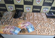 Polícia Militar prende suspeito por tráfico e apreende menor em operação no bairro Santo Antônio, em Caratinga
