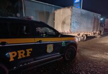 PRF recupera caminhão roubado e prende suspeito de integrar quadrilha especializada em furto de cargas na BR-381