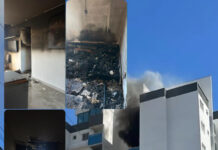 Incêndio atinge apartamento no 10º andar de prédio em Ipatinga