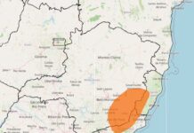 INMET emite alerta de perigo para tempestades no Vale do Aço e Zona da Mata