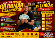 Resultado do SORTEIO MENSAL GILDOMAR BATERIAS – R$ 1.000,00 (25/09/2026)