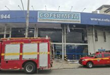 Incêndio atinge loja de ferramentas no bairro Iguaçu, em Ipatinga