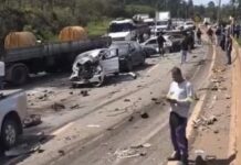 Grave engavetamento envolve 28 veículos na BR-040 e deixa oito feridos em Nova Lima